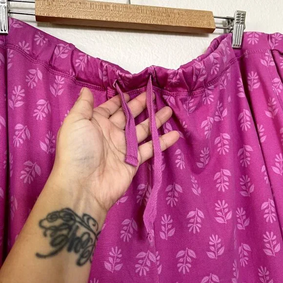 Addison Meadow Pajama Set 3X Whisper Knit Henley Pants Floral Pink Pockets NWOT - Picture 11 of 14